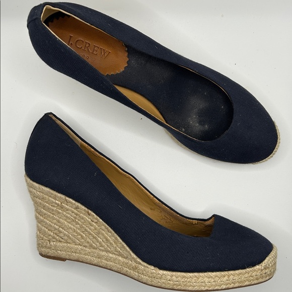 J. Crew Womens Seville Espadrille Wedge Shoes size 10 - Picture 1 of 9